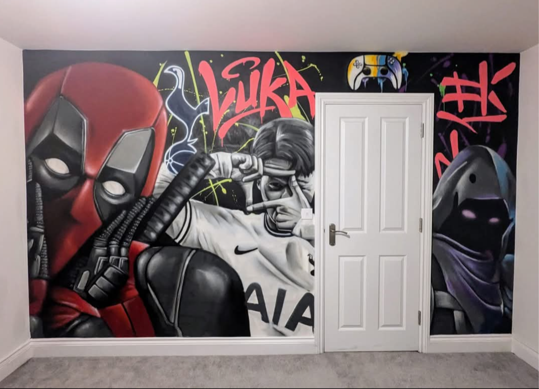 Marvel Mural - Deadpool Spurs 2